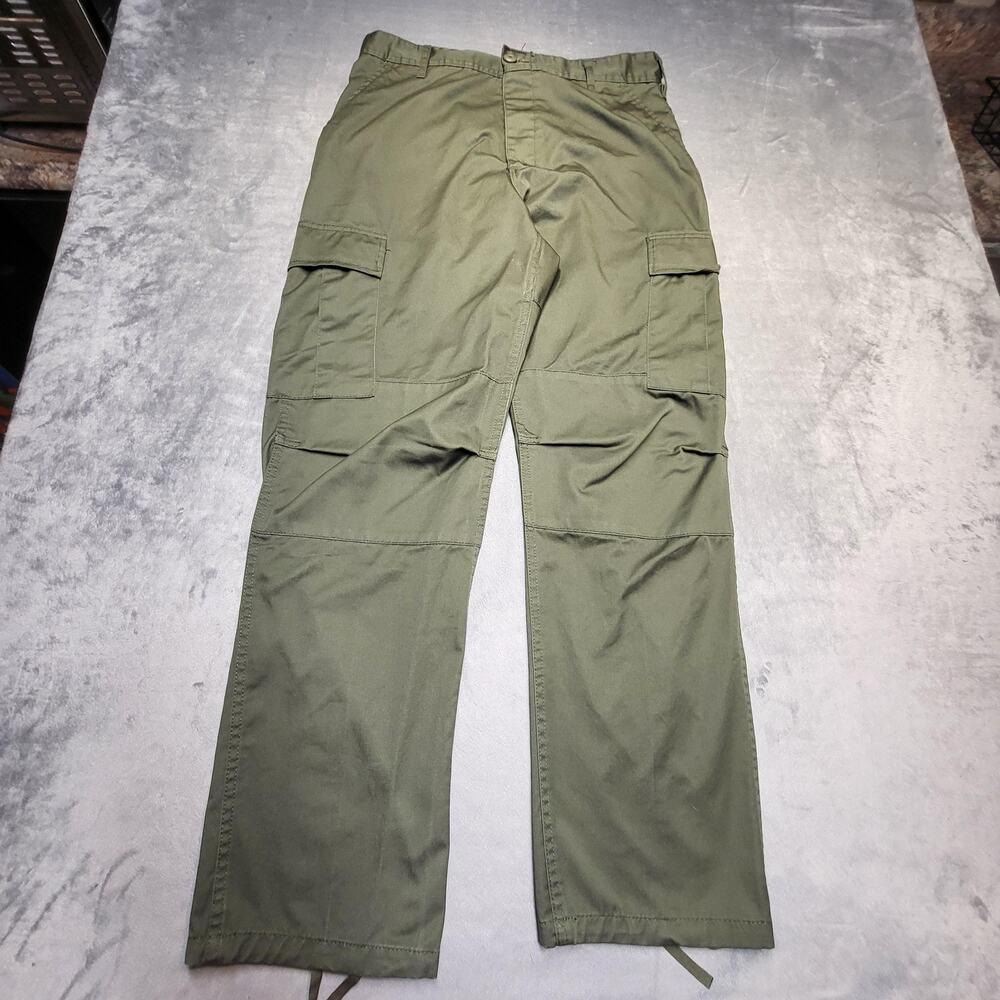 Rothco Military Pants Mens 33x31 Green Cargo Cotton Polyester Canvas Workwear